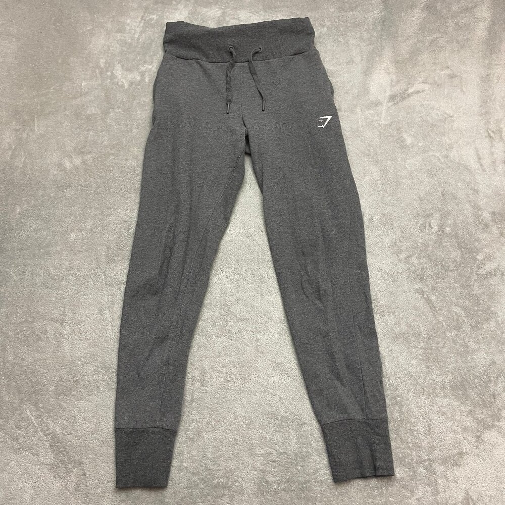 Gymshark Joggers Women Gray High Rise Joggers Elastic Waist XS